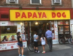 Cheap places to eat in NYC near ELI at Pace_papaya Dog